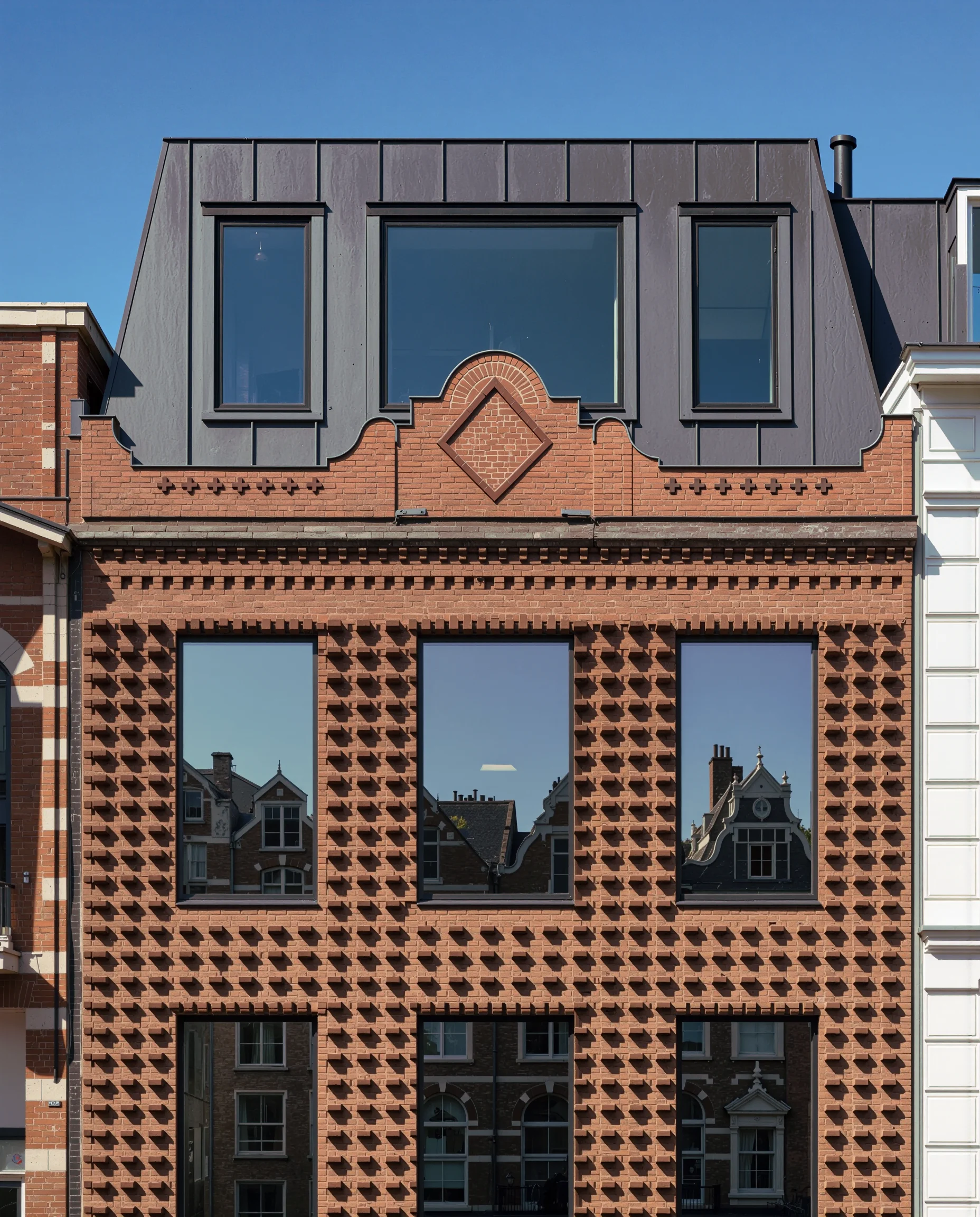 modern brick building facade