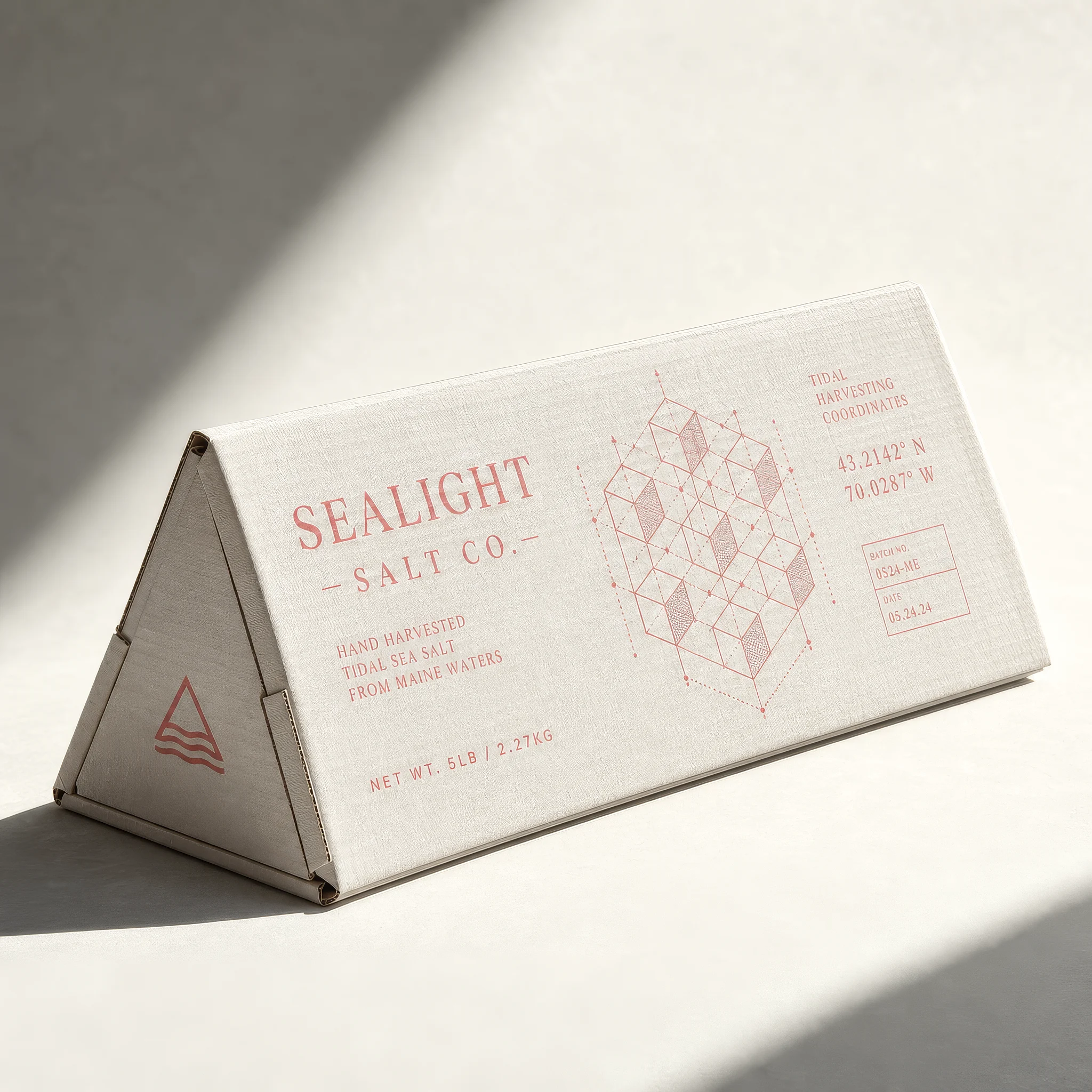 Sealight Salt Co. Triangular Packaging Design
